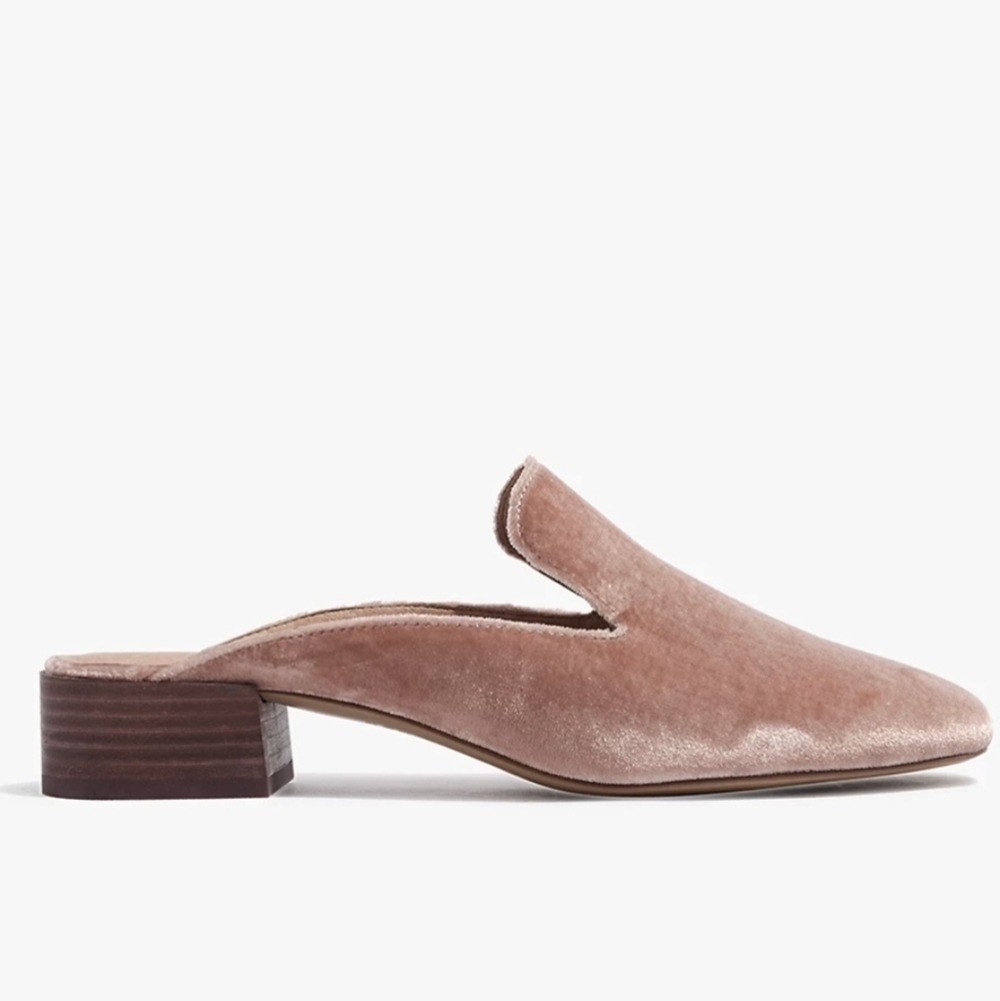 Madewell Willa Womens Velvet Mules Sandals shoes sz 6